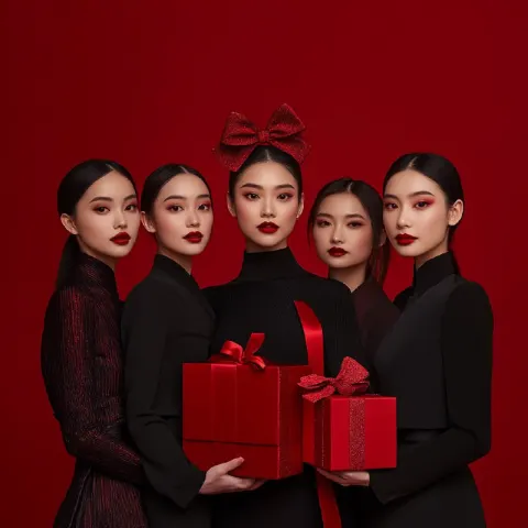 Elegant Asian Women Festive Fashion