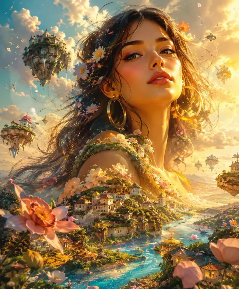 Giant Ethereal Woman Fantasy Art