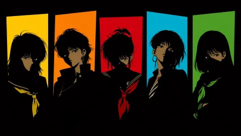 Retro 80s Delinquent Anime Poster