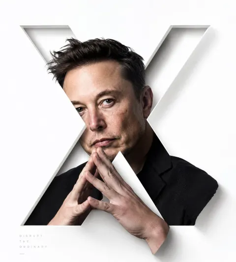 X Letter Portrait Visual