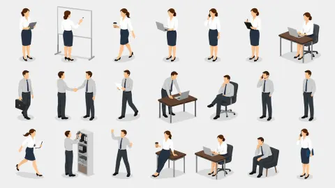 Isometric Business Character Asset Pack