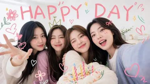 Kawaii Birthday Selfie Celebration