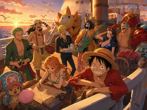 Straw Hat Crew Golden Hour Vibes