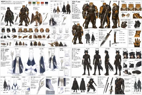 Beast Character Design Reference Sheet
