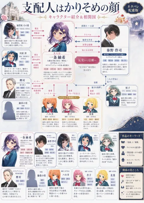 Light Novel Character Relationship Chart Poster