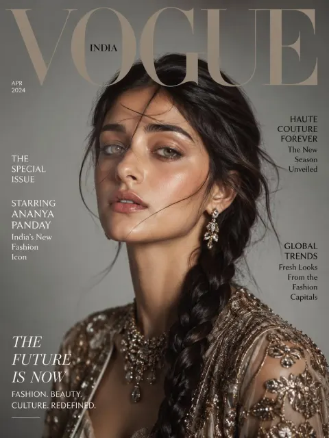 Ultra-Realistic Vogue Cover Portrait