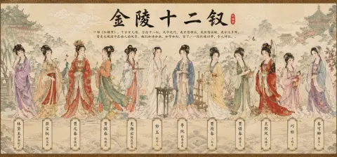 Traditional Chinese Gongbi Portrait Scroll