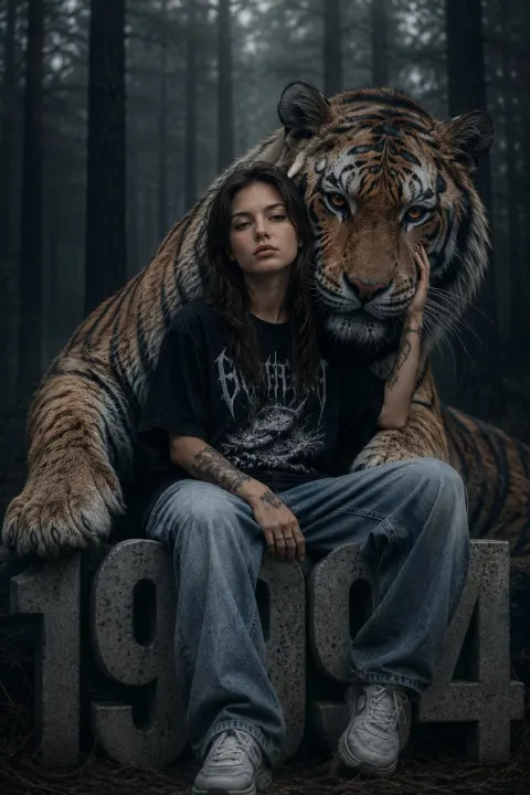 Tiger Guardian in Misty Pines