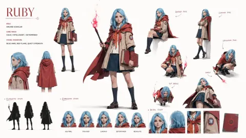 Artistic Character Identity Board Design