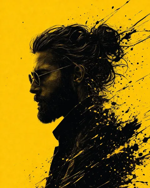 Ink Splash Silhouette Portrait