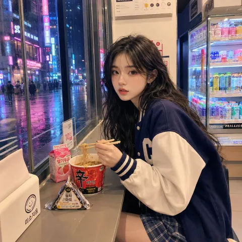 Late-Night Ramen Girl Seoul