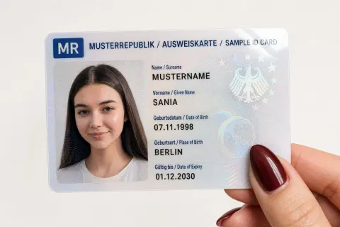 Fictional ID Card Close Up