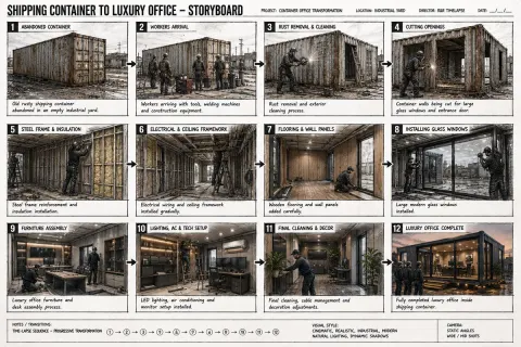 Shipping Container Luxury Office Transformation