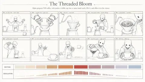 Warm Robot V60 Pour-Over Storyboard