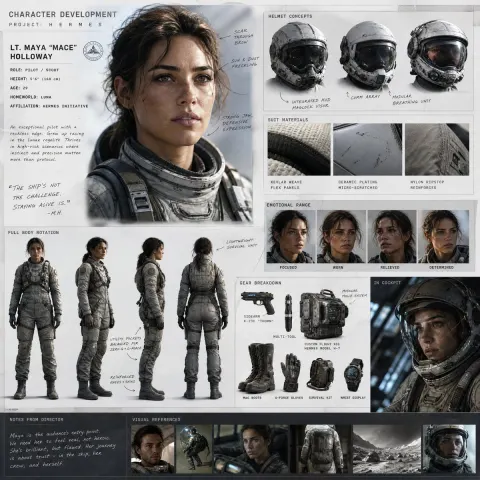 Sci-Fi Pilot Character Board