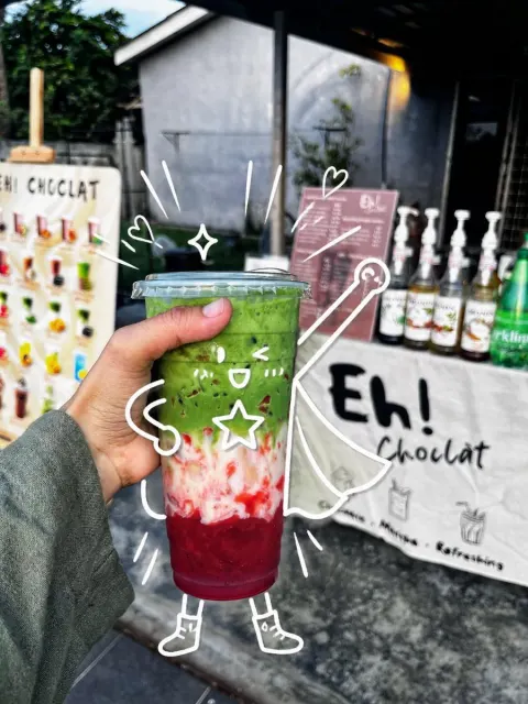 Cute Doodled Superhero Iced Drink