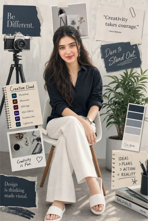 Creative Studio Mood Board Portrait