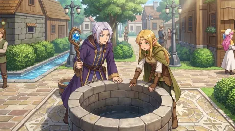 Mage and Elf at the Well