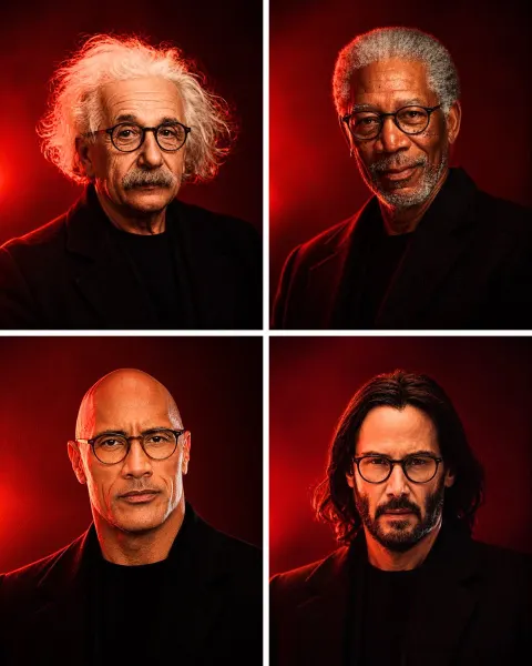 Cinematic Red Anonymous Legend Grid