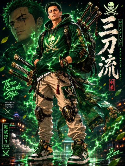 Tough Swordsman Anime Portrait