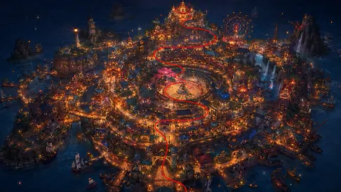 Aerial Ocean City Map
