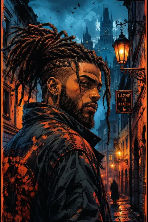Cyber-Noir Dusk Portrait