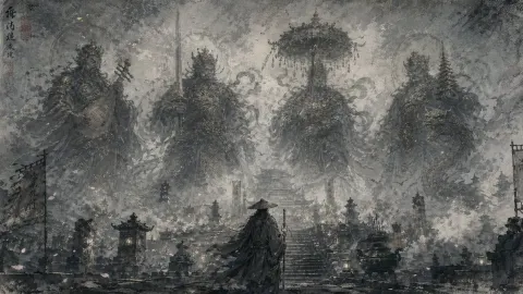 Guanyin in Ethereal Ink Mist