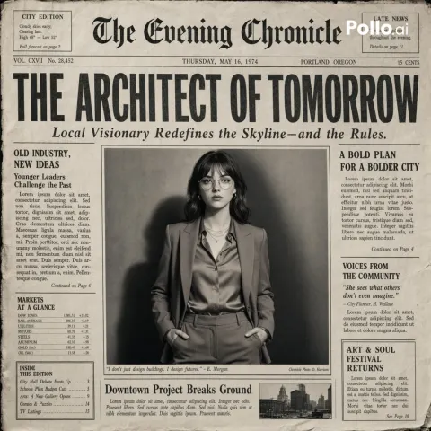 Vintage Newspaper Front Page Design