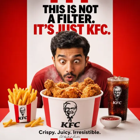 Bold KFC Fried Chicken Poster