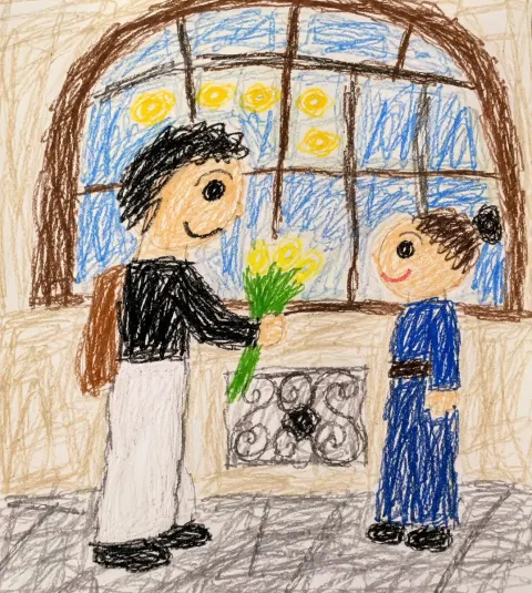 Cute Crayon Scribble Art