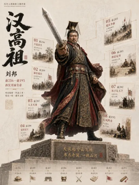 3D Historical Biography Poster