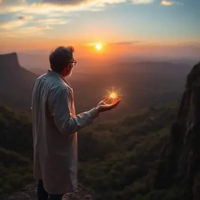 Scientist’s Discovery at Sunrise Cliff