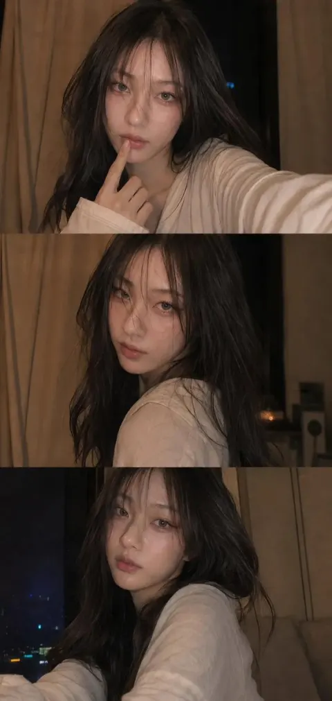 Night Selfie Collage Portrait