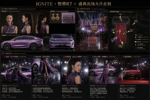 Zhijie R7 Gala Entrance Cinematic Storyboard