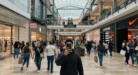 Casual Mall Selfie Snapshot