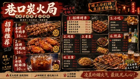 BBQ & Fried Chicken Menu Design