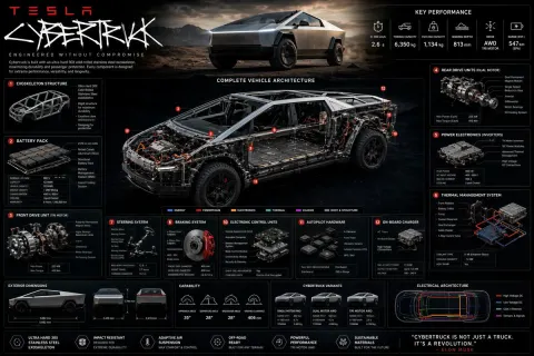 Luxury Car Technical Cutaway Poster
