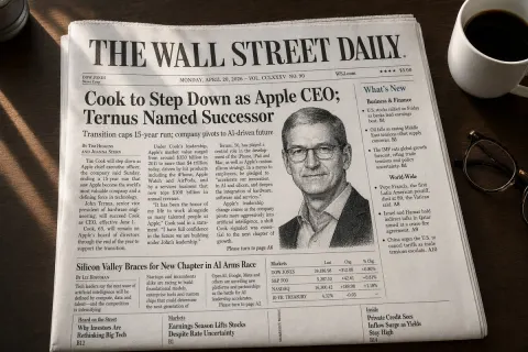 Vintage Financial Newspaper Morning Light