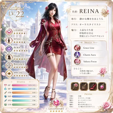 High Quality RPG Character Card