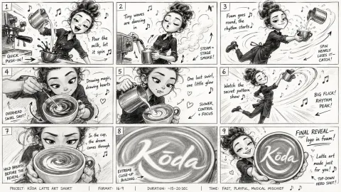 Latte Art Slapstick Mischief