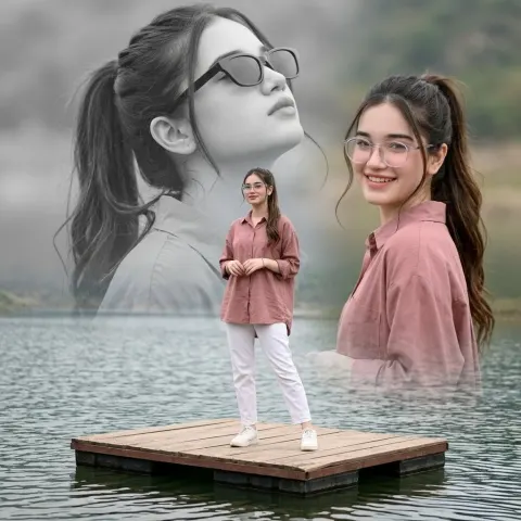 Cinematic Triple Portrait Composite