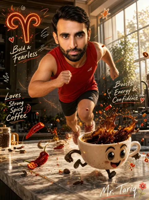 Spicy Coffee Sprint Poster