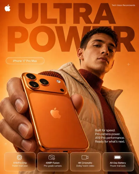 Ultra Power Orange iPhone Ad