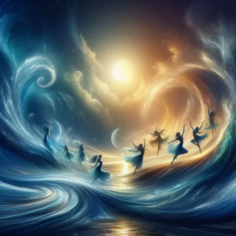 River Dancing Under Moonlight