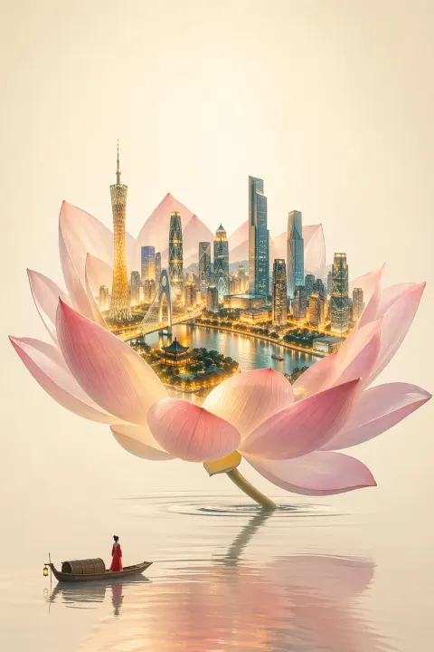 Lotus City Oriental Commercial Art