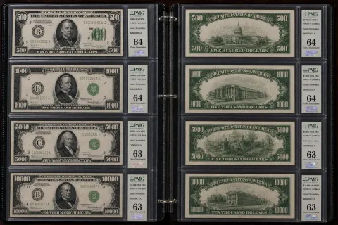 Rare High-Denomination US Currency Collection