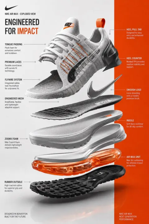 Futuristic Sneaker Exploded View