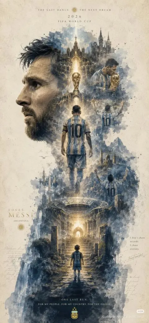 Messi Epic Watercolor Legacy Poster