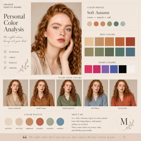 Soft Autumn Color Palette Analysis