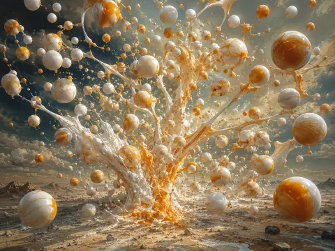 Desert Paint Fountain Explosion